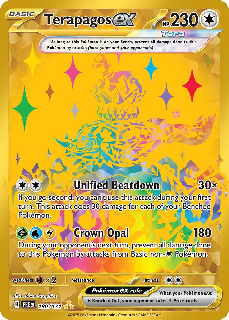 Terapagos ex 180/180 — Prismatic Evolutions (English Pokémon TCG card)