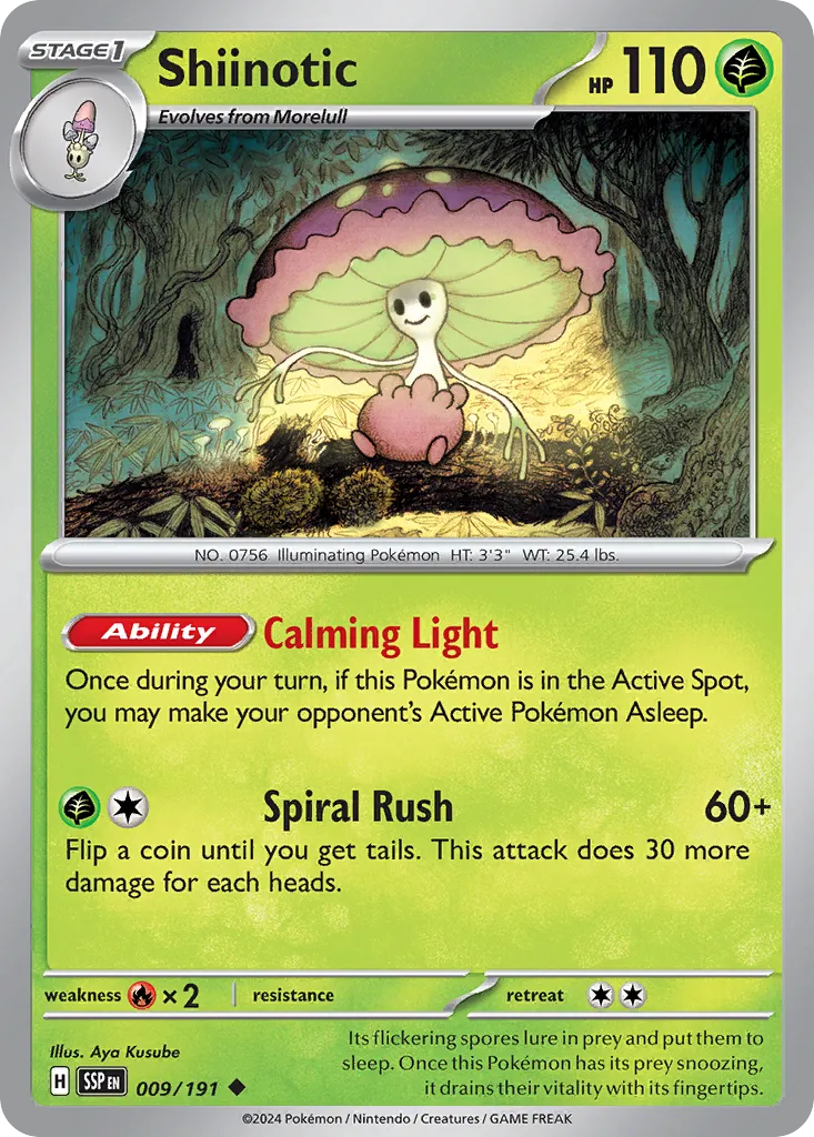 Shiinotic 009/252 — Surging Sparks (English Pokémon TCG card)