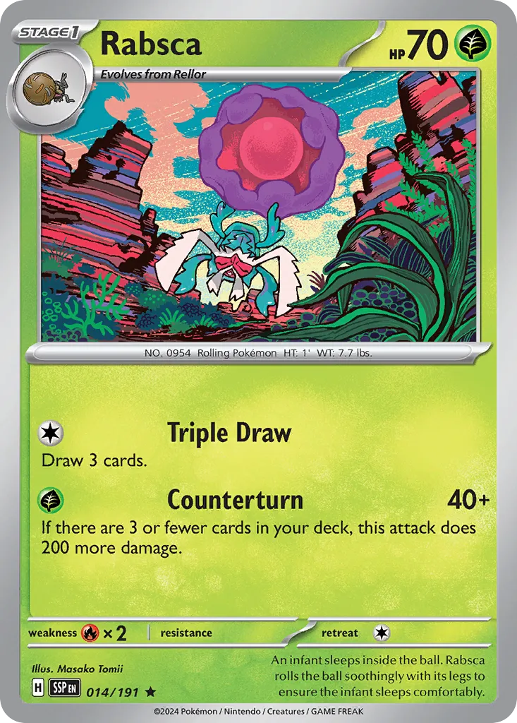 Rabsca 014/252 — Surging Sparks (English Pokémon TCG card)