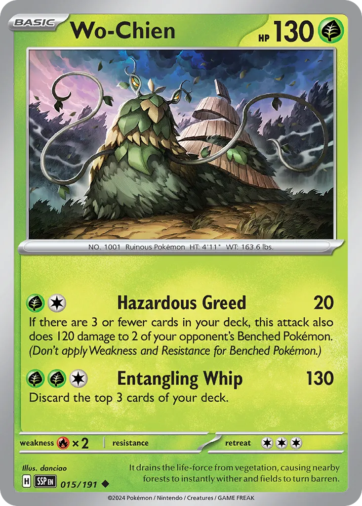 Wo-Chien 015/252 — Surging Sparks (English Pokémon TCG card)