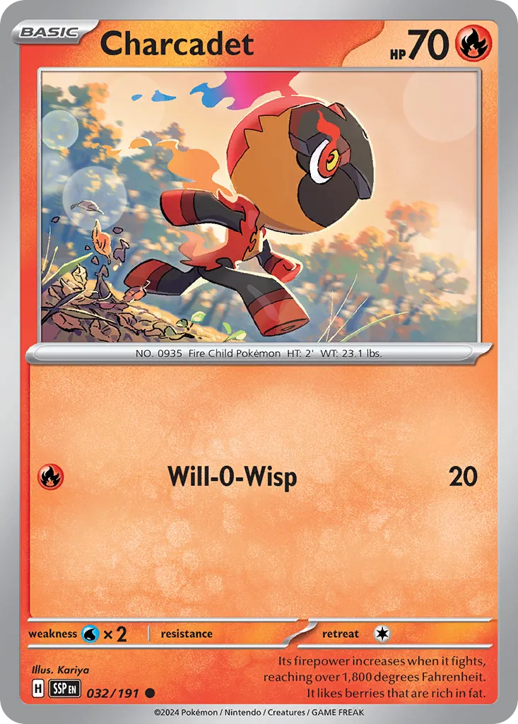 Charcadet 032/252 — Surging Sparks (English Pokémon TCG card)