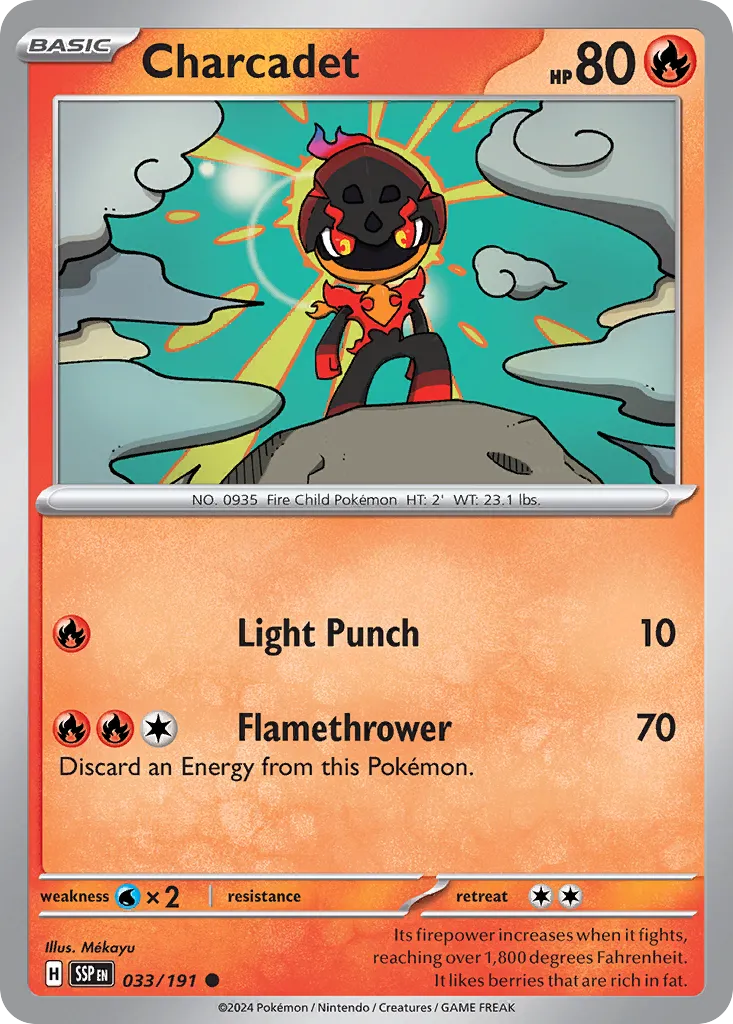 Charcadet 033/252 — Surging Sparks (English Pokémon TCG card)