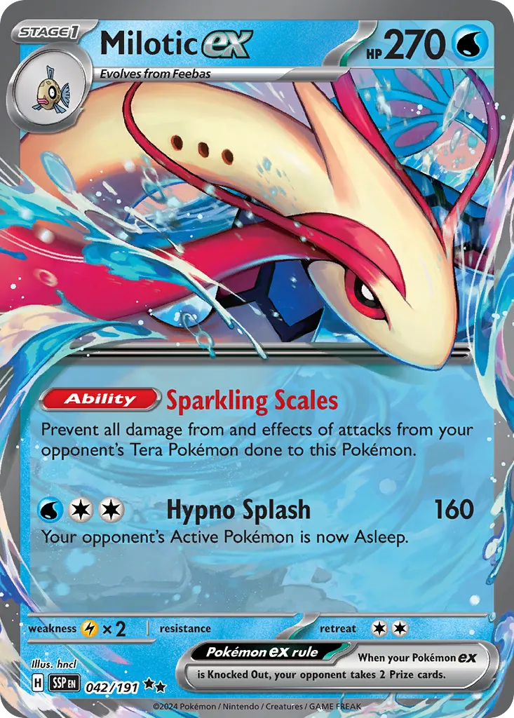 Milotic ex 042/252 — Surging Sparks (English Pokémon TCG card)