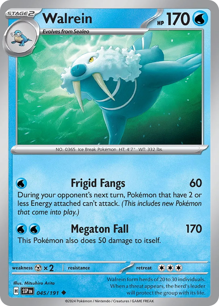 Walrein 045/252 — Surging Sparks (English Pokémon TCG card)