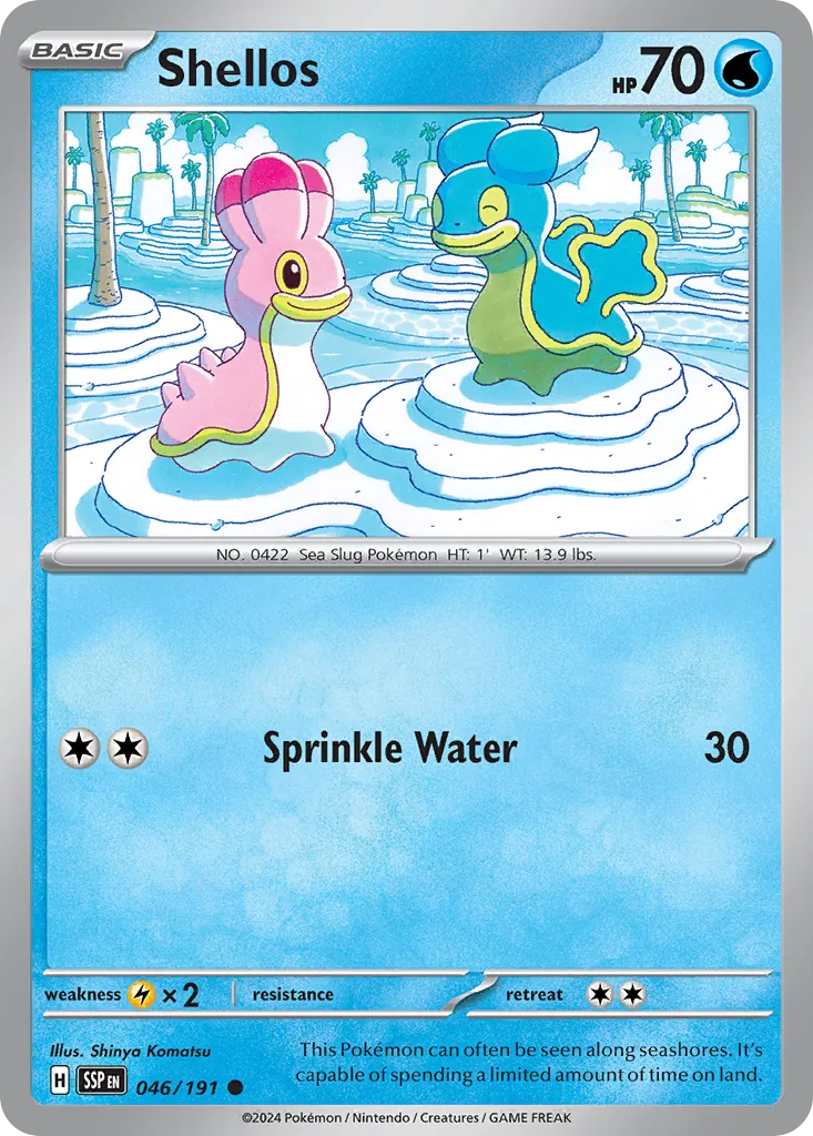Shellos 046/252 — Surging Sparks (English Pokémon TCG card)