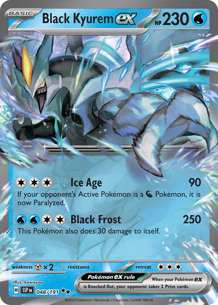 Black Kyurem ex 048/252 — Surging Sparks (English Pokémon TCG card)