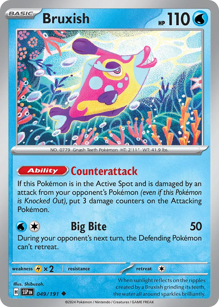 Bruxish 049/252 — Surging Sparks (English Pokémon TCG card)