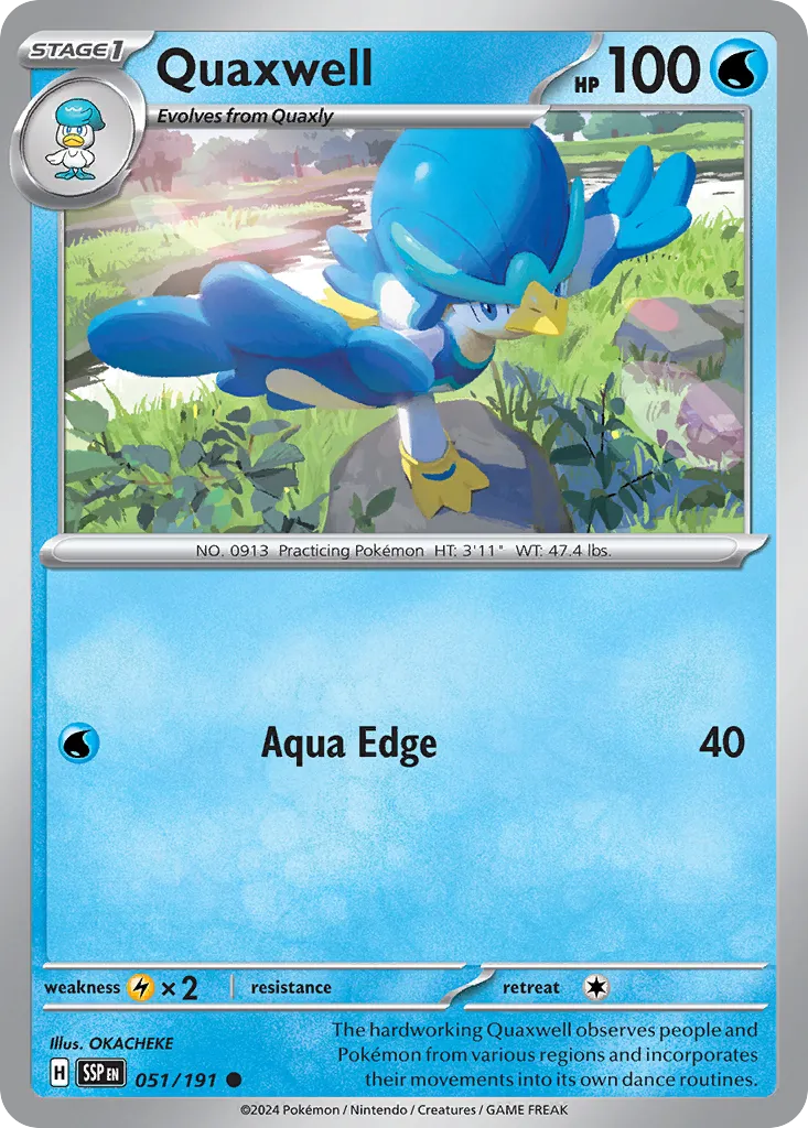 Quaxwell 051/252 — Surging Sparks (English Pokémon TCG card)