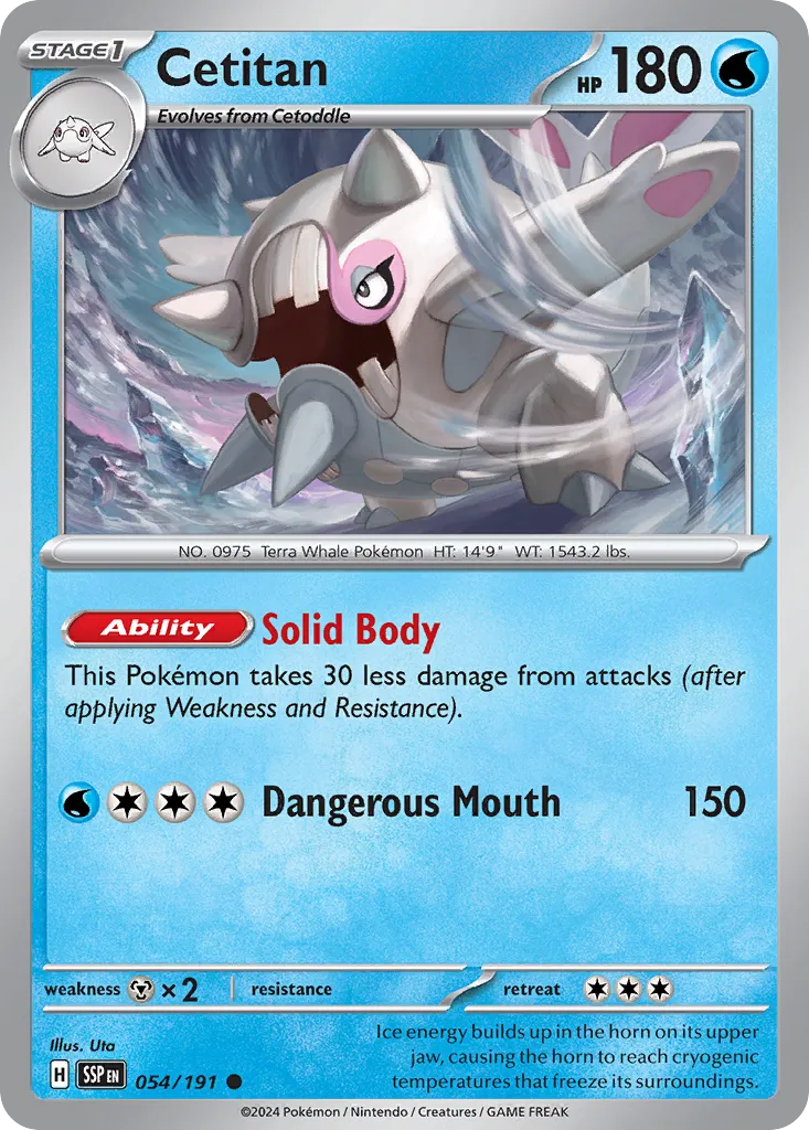 Cetitan 054/252 — Surging Sparks (English Pokémon TCG card)