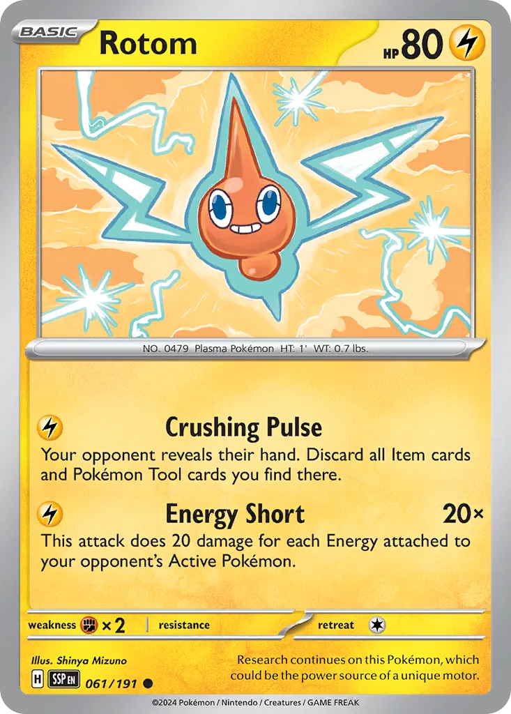 Rotom 061/252 — Surging Sparks (English Pokémon TCG card)