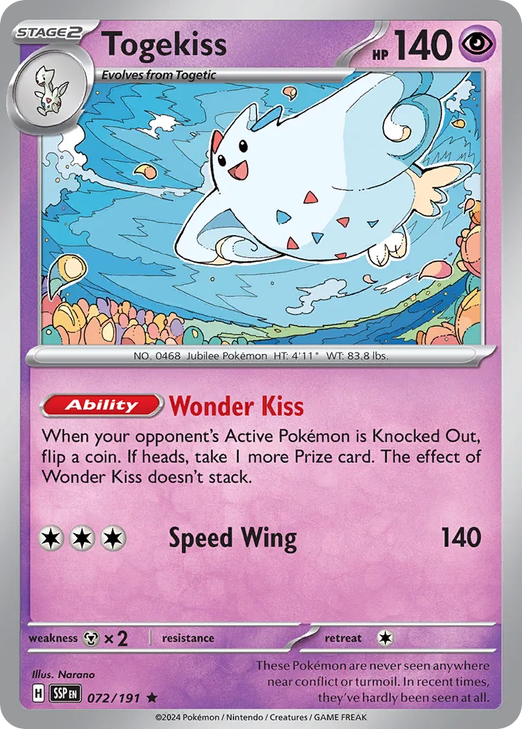Togekiss 072/252 — Surging Sparks (English Pokémon TCG card)