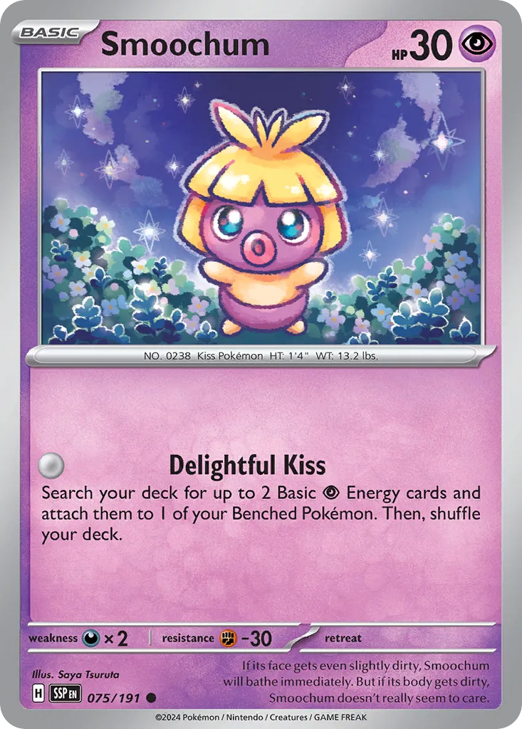 Smoochum 075/252 — Surging Sparks (English Pokémon TCG card)