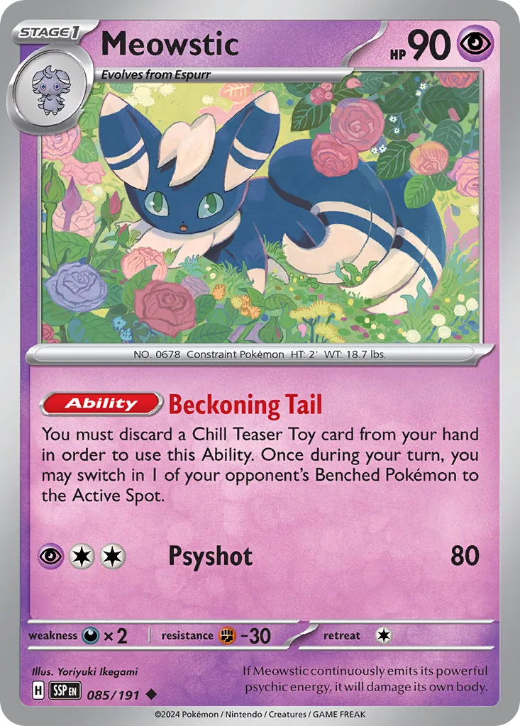 Meowstic 085/252 — Surging Sparks (English Pokémon TCG card)