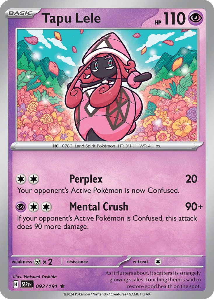 Tapu Lele 092/252 — Surging Sparks (English Pokémon TCG card)