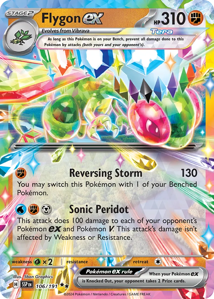 Flygon ex 106/252 — Surging Sparks (English Pokémon TCG card)