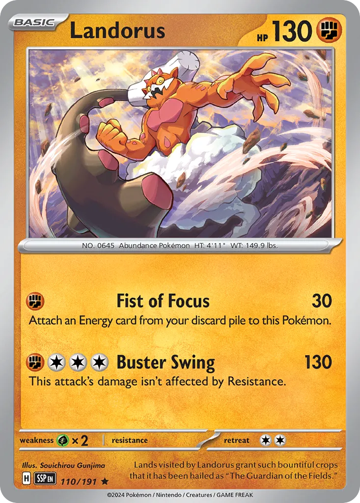 Landorus 110/252 — Surging Sparks (English Pokémon TCG card)