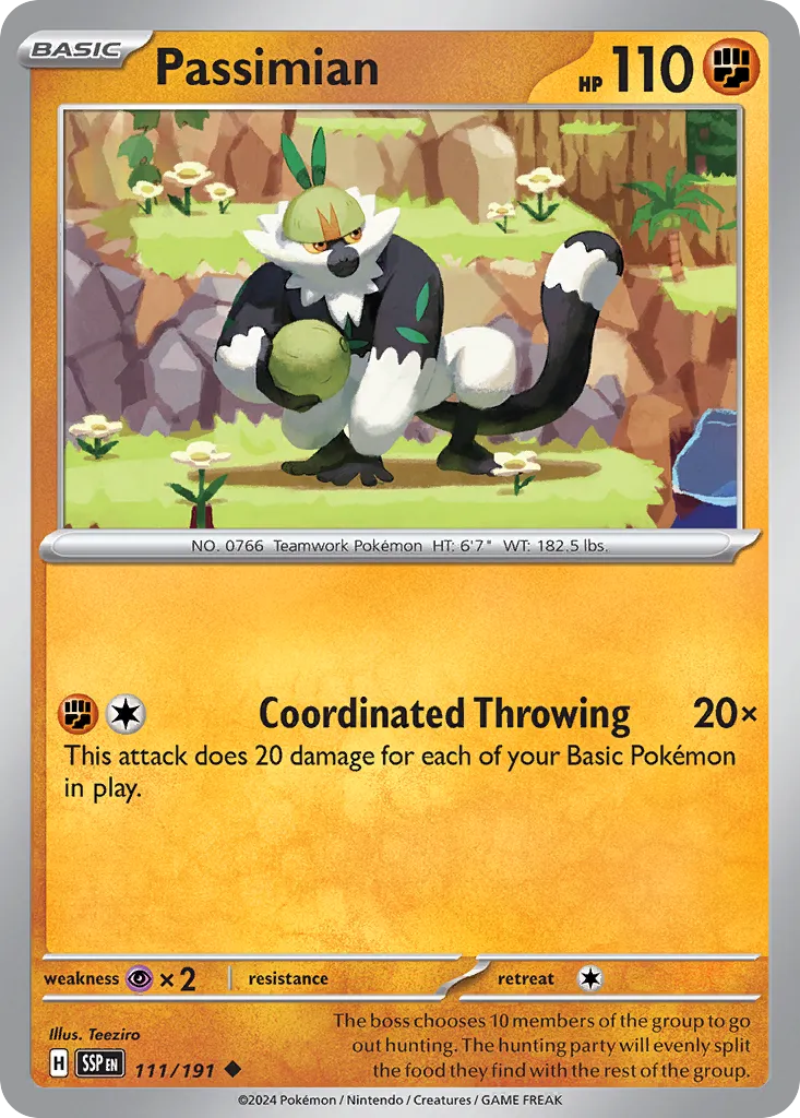 Passimian 111/252 — Surging Sparks (English Pokémon TCG card)