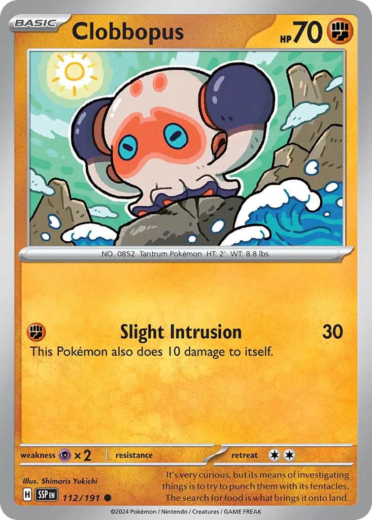 Clobbopus 112/252 — Surging Sparks (English Pokémon TCG card)