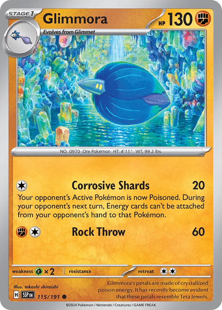Glimmora 115/252 — Surging Sparks (English Pokémon TCG card)