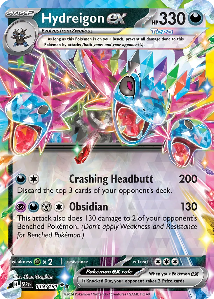 Hydreigon ex 119/252 — Surging Sparks (English Pokémon TCG card)