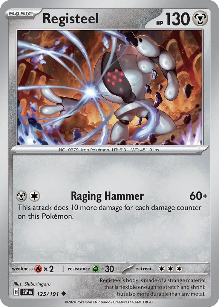 Registeel 125/252 — Surging Sparks (English Pokémon TCG card)