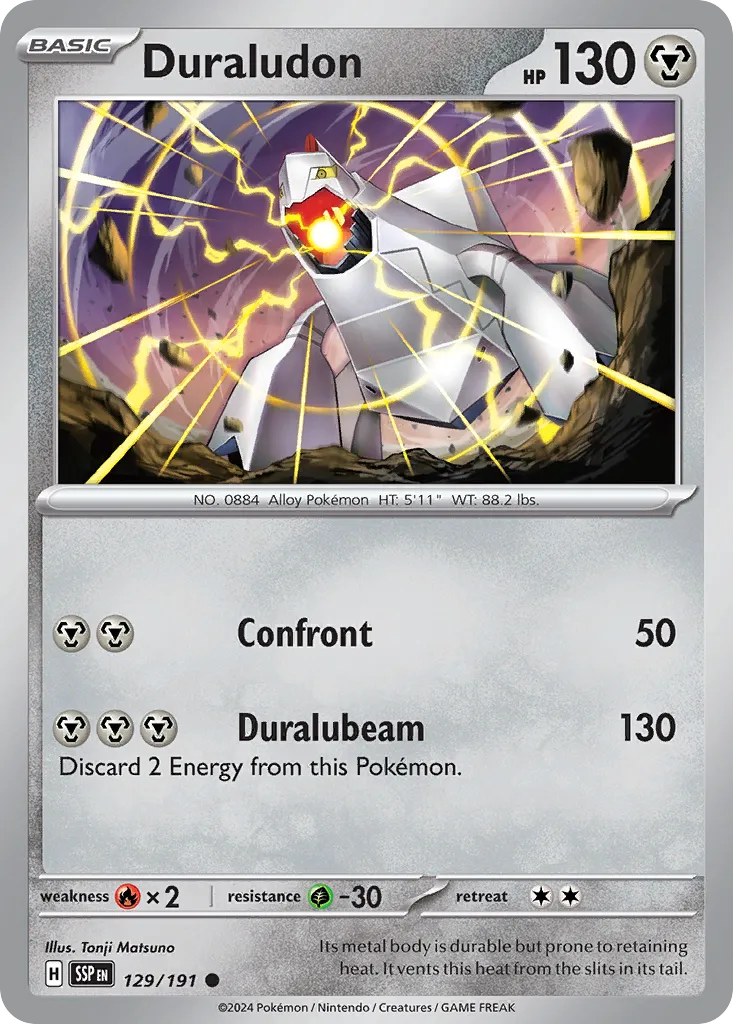 Duraludon 129/252 — Surging Sparks (English Pokémon TCG card)
