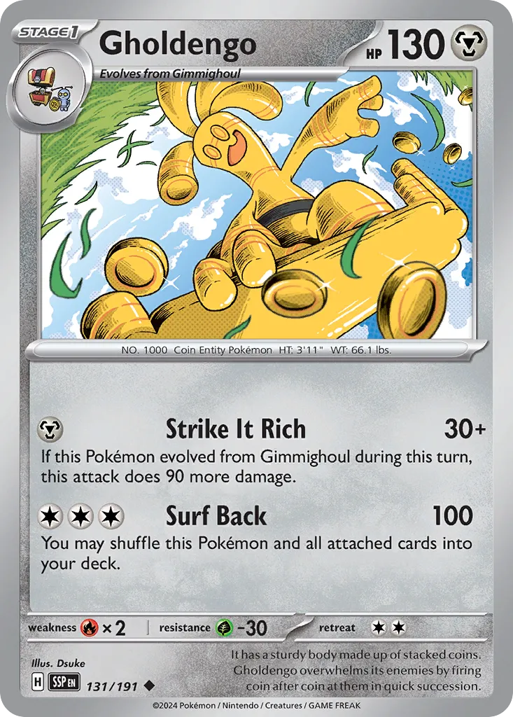 Gholdengo 131/252 — Surging Sparks (English Pokémon TCG card)