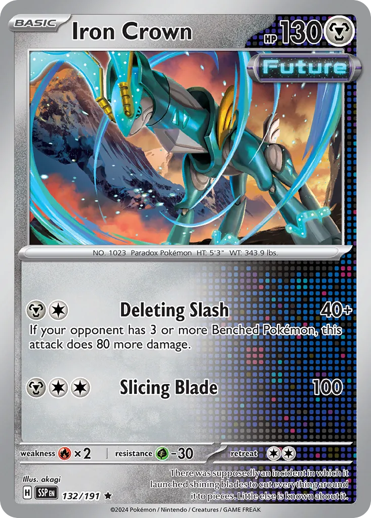 Iron Crown 132/252 — Surging Sparks (English Pokémon TCG card)