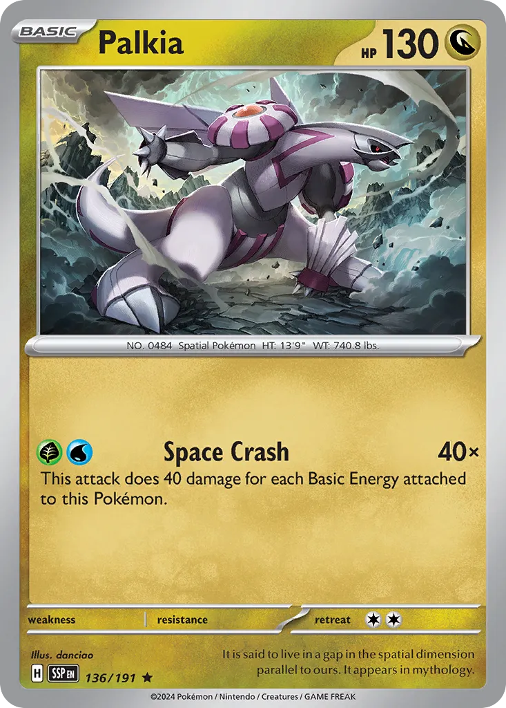Palkia 136/252 — Surging Sparks (English Pokémon TCG card)
