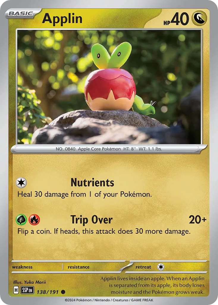 Applin 138/252 — Surging Sparks (English Pokémon TCG card)