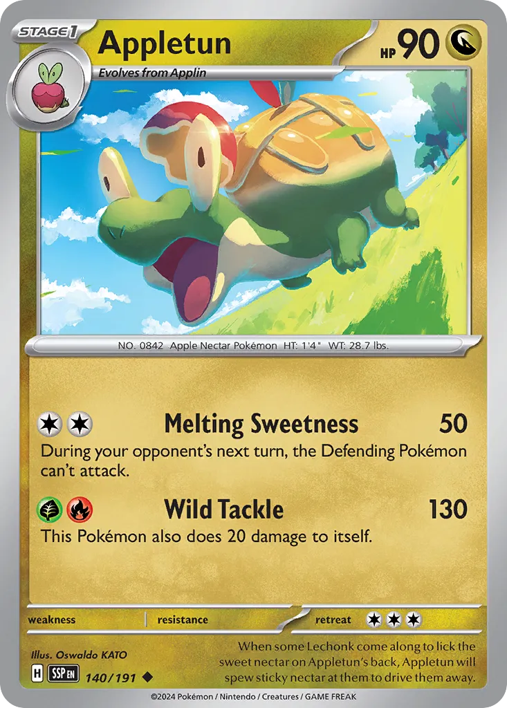 Appletun 140/252 — Surging Sparks (English Pokémon TCG card)
