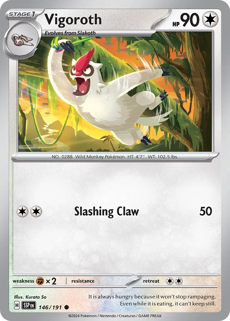 Vigoroth 146/252 — Surging Sparks (English Pokémon TCG card)