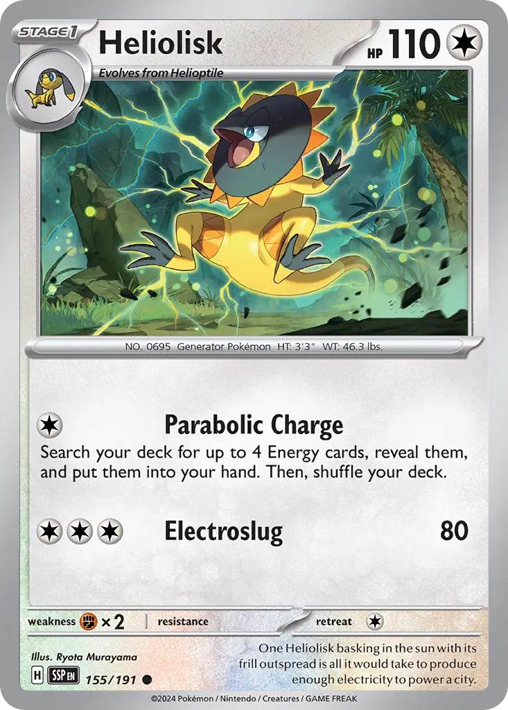 Heliolisk 155/252 — Surging Sparks (English Pokémon TCG card)