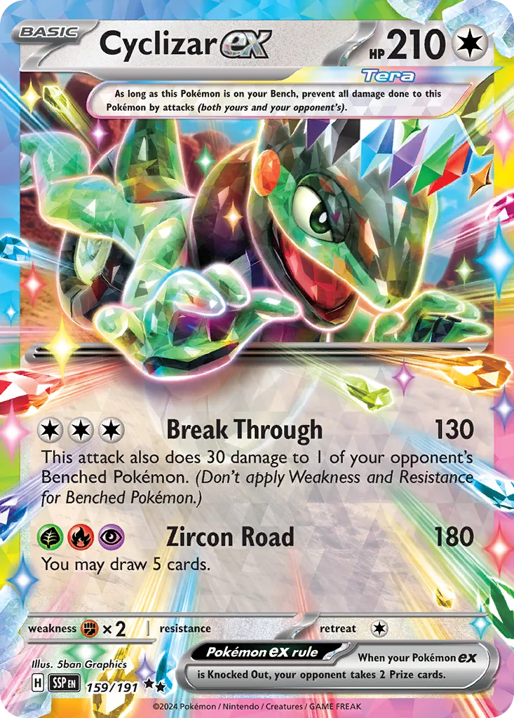 Cyclizar ex 159/252 — Surging Sparks (English Pokémon TCG card)