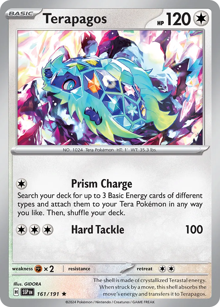 Terapagos 161/252 — Surging Sparks (English Pokémon TCG card)