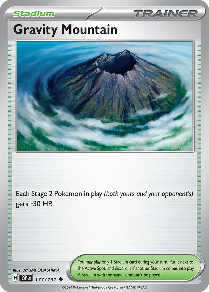 Gravity Mountain 177/252 — Surging Sparks (English Pokémon TCG card)