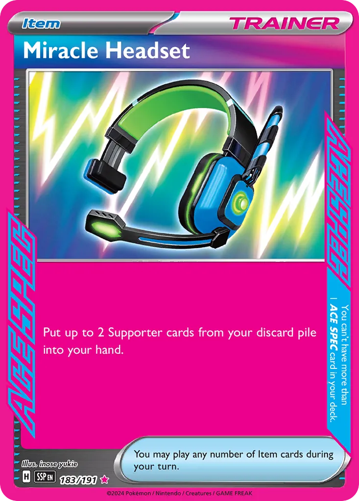 Miracle Headset 183/252 — Surging Sparks (English Pokémon TCG card)