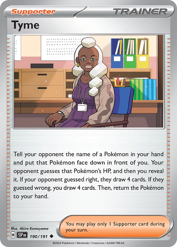 Tyme 190/252 — Surging Sparks (English Pokémon TCG card)