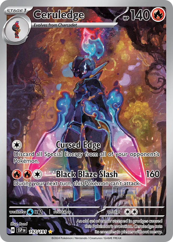 Ceruledge 197/252 — Surging Sparks (English Pokémon TCG card)