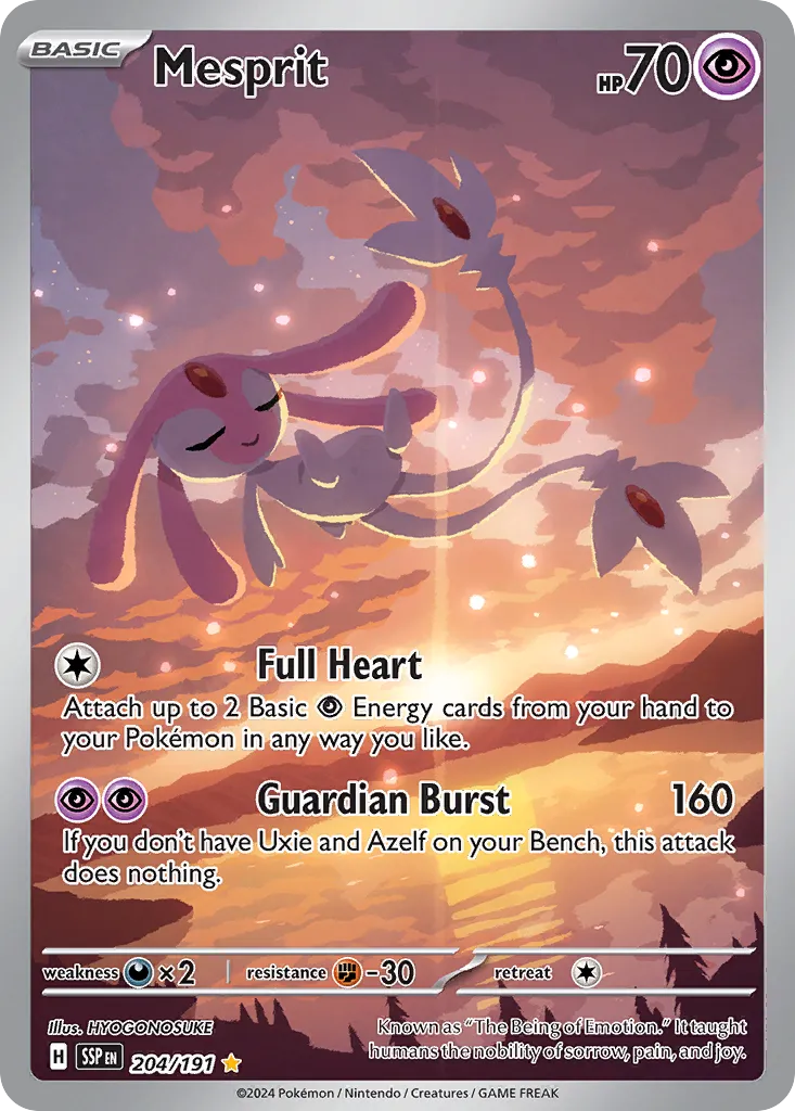 Mesprit 204/252 — Surging Sparks (English Pokémon TCG card)