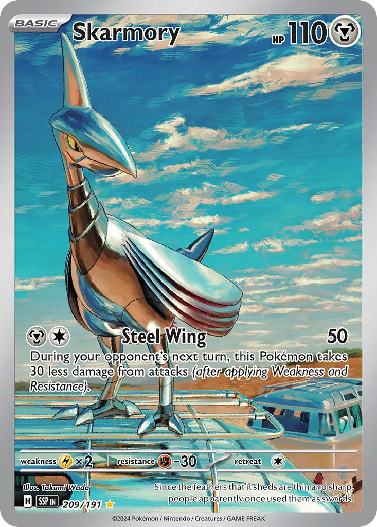 Skarmory 209/252 — Surging Sparks (English Pokémon TCG card)