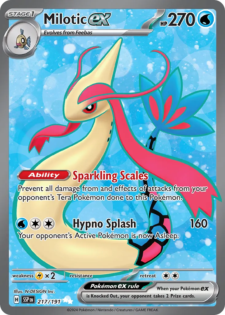 Milotic ex 217/252 — Surging Sparks (English Pokémon TCG card)