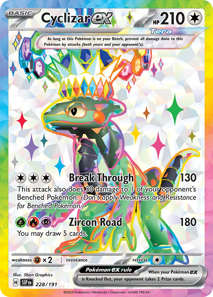 Cyclizar ex 228/252 — Surging Sparks (English Pokémon TCG card)
