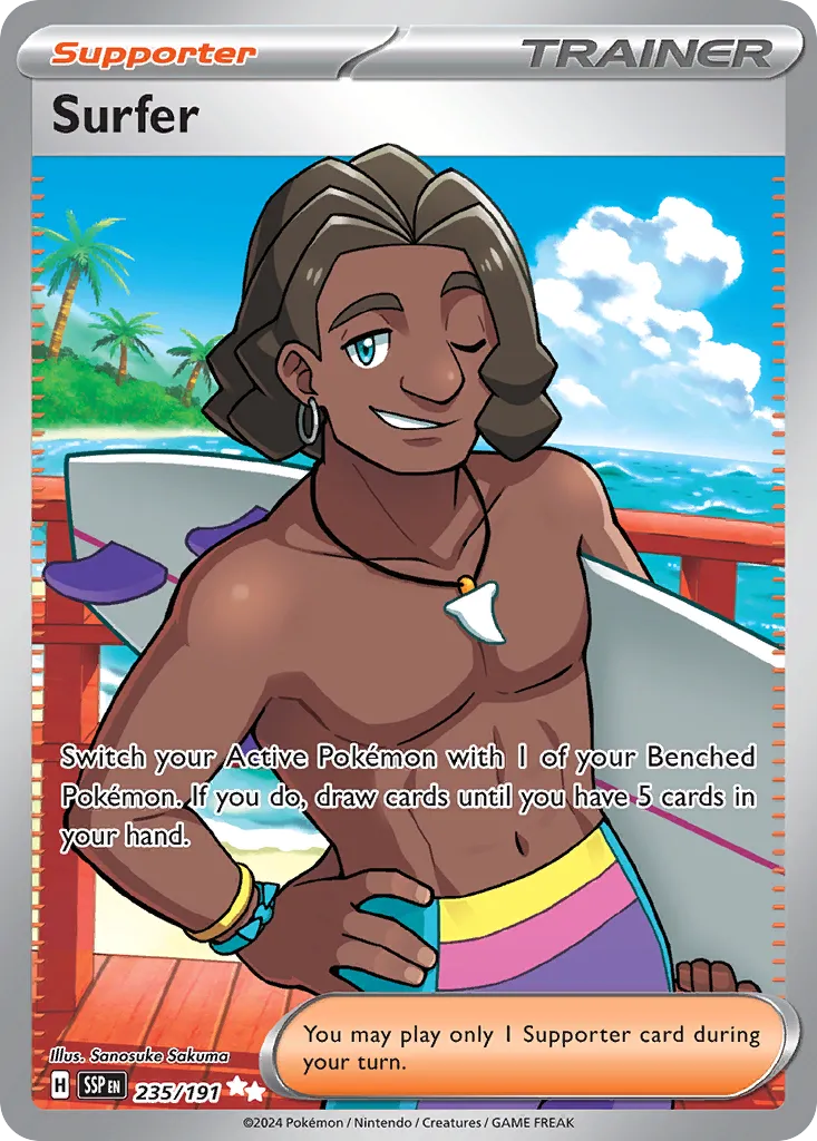 Surfer 235/252 — Surging Sparks (English Pokémon TCG card)