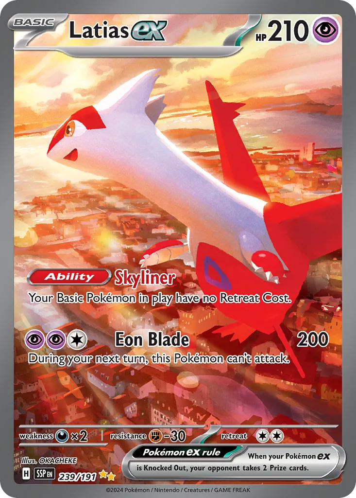 Latias ex 239/252 — Surging Sparks (English Pokémon TCG card)