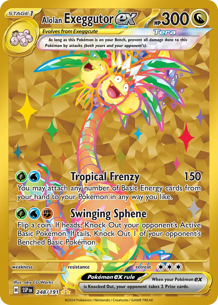 Alolan Exeggutor ex 248/252 — Surging Sparks (English Pokémon TCG card)