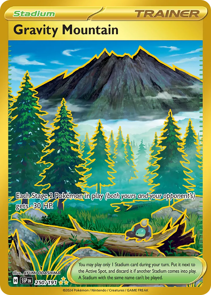 Gravity Mountain 250/252 — Surging Sparks (English Pokémon TCG card)