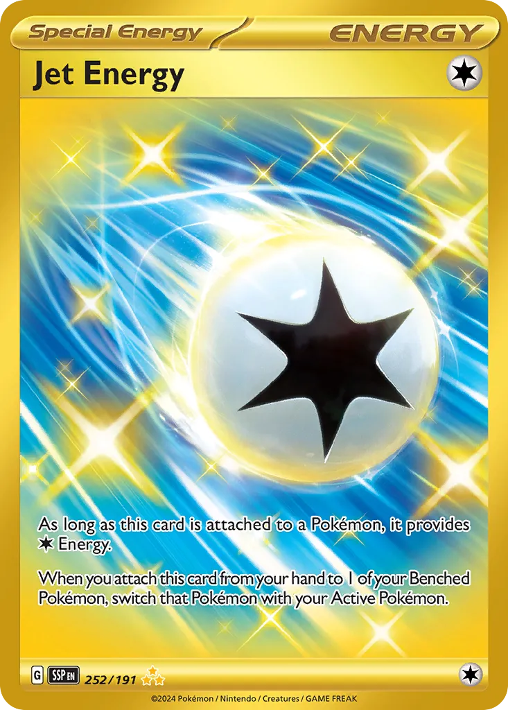 Jet Energy 252/252 — Surging Sparks (English Pokémon TCG card)