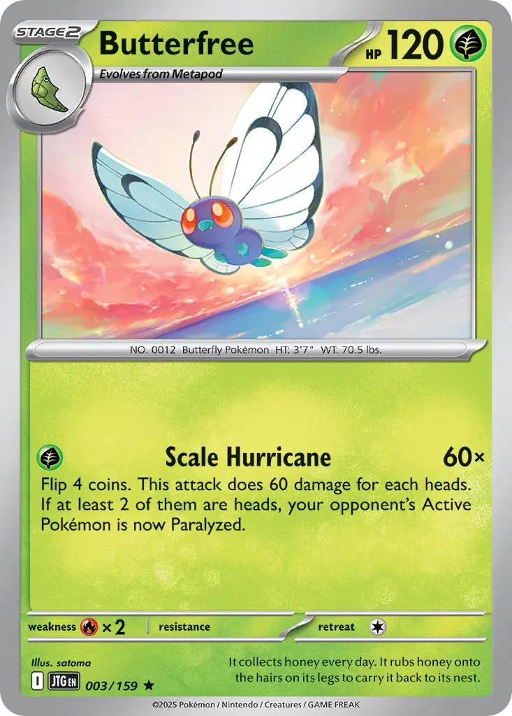 Butterfree 003/190 — Journey Together (English Pokémon TCG card)