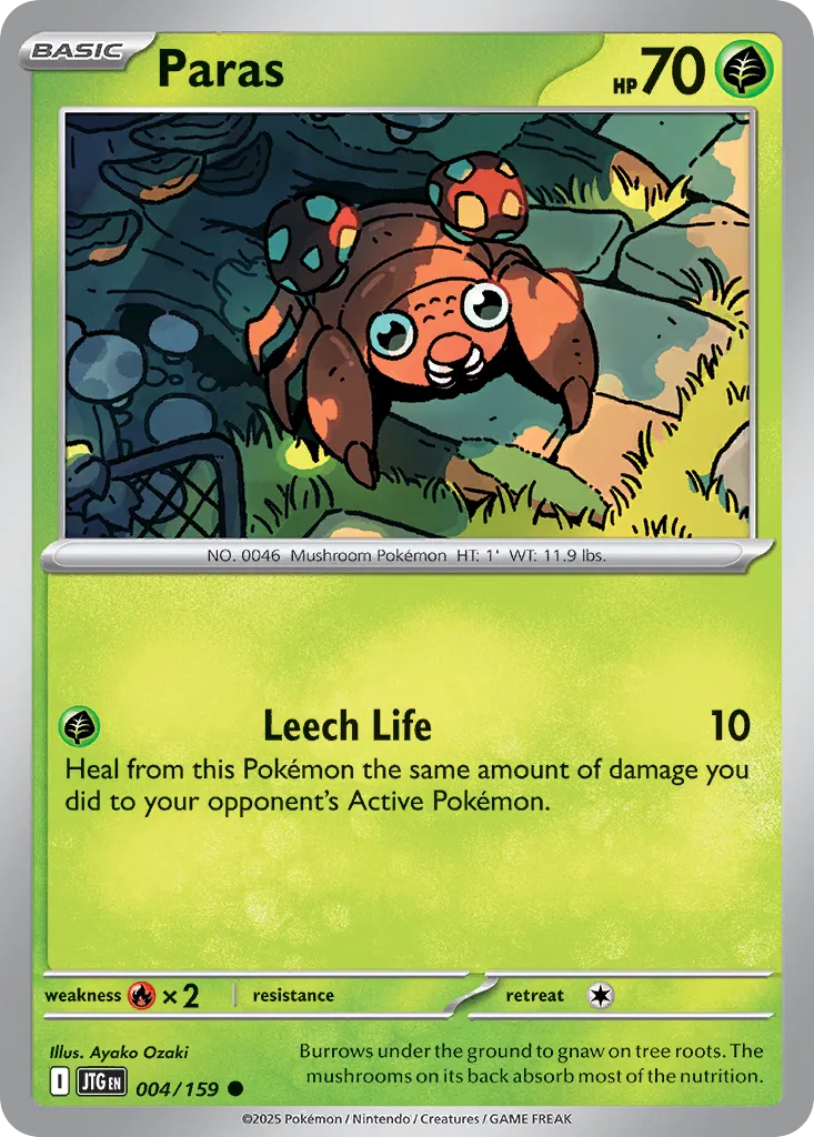 Paras 004/190 — Journey Together (English Pokémon TCG card)